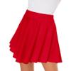 Afibi Casual Mini Stretch Waist Flared Plain Pleated Skater Skirt (XX-Large, Red) view 4