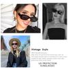 KUGUAOK Retro Rectangle Sunglasses Women and Men Vintage Small Square Sun Glasses UV Protection Glasse view 2