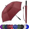 Baraida Golf Umbrella Large 62/68/72 Inch, Extra Large Oversize Double Canopy Vented Windproof Waterproof Umbrella, Automatic Open Golf Umbrella for Men and Women and Family.(68 Inch,Burgundy) view 1