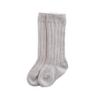 BULINGNA Toddler Infant Baby Girl Boys Solid Anti-Slip Knitted Long Stockings Kids Cotton Knee Stockings (Beige, 0-6 Months) view 1