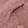 Andongnywell Ladies Button Plush Tops Hooded Loose Cardigan Women's Jacket Solid Color Pullover Tunic Tops (Pink,3X-Large) view 4