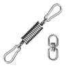 Sfeexun Punching Bag Hanger Set, Stainless Steel Swivel Mount Chain with Carabiners and Spring, 551lbs Capacity for Heavy Bag, Gym Swing, Trapeze, Hammock (Swivel Hanger with Spring) view 1