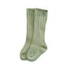 BULINGNA Toddler Infant Baby Girl Boys Solid Anti-Slip Knitted Long Stockings Kids Cotton Knee Stockings (Green, 1-3 Years) view 1