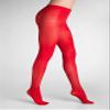 MARILYN European Semi Opaque Solid Color Matt Tights (Red Lipstick, L) view 2