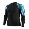 HUGE SPORTS Men's Rash Guard Long Sleeves UPF 50+ UV Sun Protection Quick Drying Splice Compression Swim Shirts view 1