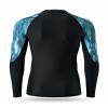 HUGE SPORTS Men's Rash Guard Long Sleeves UPF 50+ UV Sun Protection Quick Drying Splice Compression Swim Shirts view 3