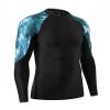 HUGE SPORTS Men's Rash Guard Long Sleeves UPF 50+ UV Sun Protection Quick Drying Splice Compression Swim Shirts view 4