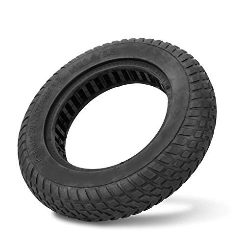 Electric Scooter Tire, 10 inch Anti-skid Wear-resistance Plastic Electric Scooter Wheel Tire Explosion-proof Tubeless Solid Scooter Tire Replacement Accessory(Black) Tires Solid