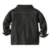 Toddler Baby Denim Jackets Button Down Jeans Coat Ripped Hooded Top Fall Cowboy Long Sleeve Overcoat Basic Hoodie Casual Outwear Clothes for Kids Girls Boys BlackNo Faux Fur Fleece 12-18 Months view 2