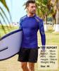 HUGE SPORTS Men's Rash Guard Long Sleeves UPF 50+ UV Sun Protection Quick Drying Splice Compression Swim Shirts view 4