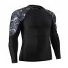 HUGE SPORTS Men's Rash Guard Long Sleeves UPF 50+ UV Sun Protection Quick Drying Splice Compression Swim Shirts view 3