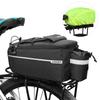Lixada Bicycle Pannier Bag with Rain Cover, Bicycle Seat Multifunctional Insulated Trunk Cooler Bag, Shoulder Bag, 29 * 16 * 17cm (Black) view 1