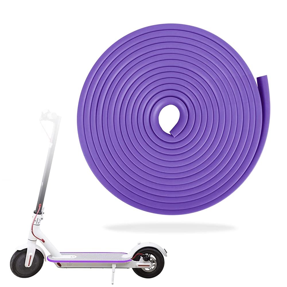 GLDYTIMES Scooter Body Strip Bumper Anti-Collision Protective Body Strips for M365 Electric Skateboard Car Scooter Parts Prevent Scooter from Friction Damage (Purple)