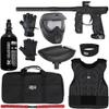Action Village Empire Mini GS TP Level 1 Protector Paintball Gun Package Kit (Dust Black/Dust Black, Glove Size: Large/X-Large)