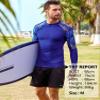 HUGE SPORTS Men's Rash Guard Long Sleeves UPF 50+ UV Sun Protection Quick Drying Splice Compression Swim Shirts view 4