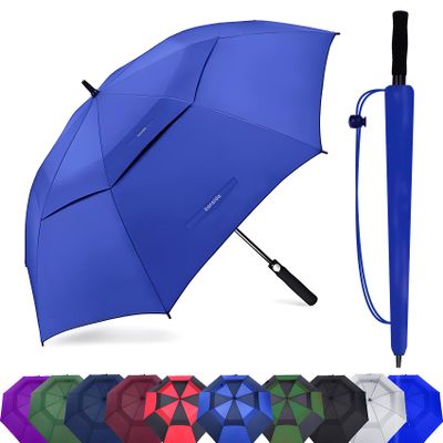 Baraida Golf Umbrella Large 62/68/72 Inch, Extra Large Oversize Double Canopy Vented Windproof Waterproof Umbrella, Automatic Open Golf Umbrella for Men and Women and Family.(68 Inch,Royal Blue)