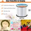 Strong Fishing Line Clear, Acejoz Thick Fishing Wire 0.8mm Invisible Hanging Wire Heavy Duty Monofilament Line 70 Lb Test for Hanging Decoration Balloon Garland Crafts view 4