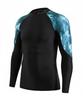 HUGE SPORTS Men's Rash Guard Long Sleeves UPF 50+ UV Sun Protection Quick Drying Splice Compression Swim Shirts view 1