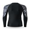 HUGE SPORTS Men's Rash Guard Long Sleeves UPF 50+ UV Sun Protection Quick Drying Splice Compression Swim Shirts view 4