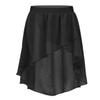 FEESHOW Big Girls Two Piece Lyrical Ballet Dance Dress Mock-neck Crop Top with Asymmetrical Chiffon Skirt Set Black 6 view 4