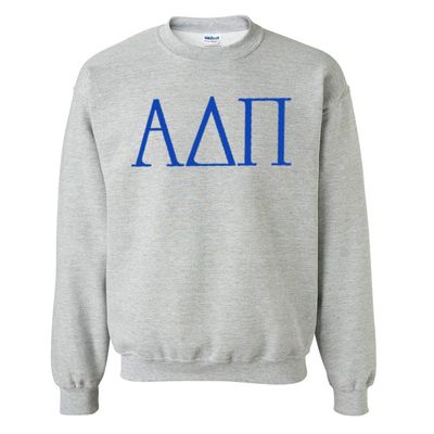 Alpha Delta Pi University Crewneck Sweatshirt Small Light Grey