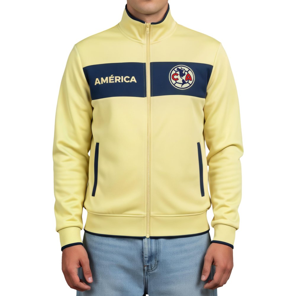 Icon Sports Officially Licensed Club Amrica Soccer Track Jacket - Unisex Adult - CA52TJ Yellow M