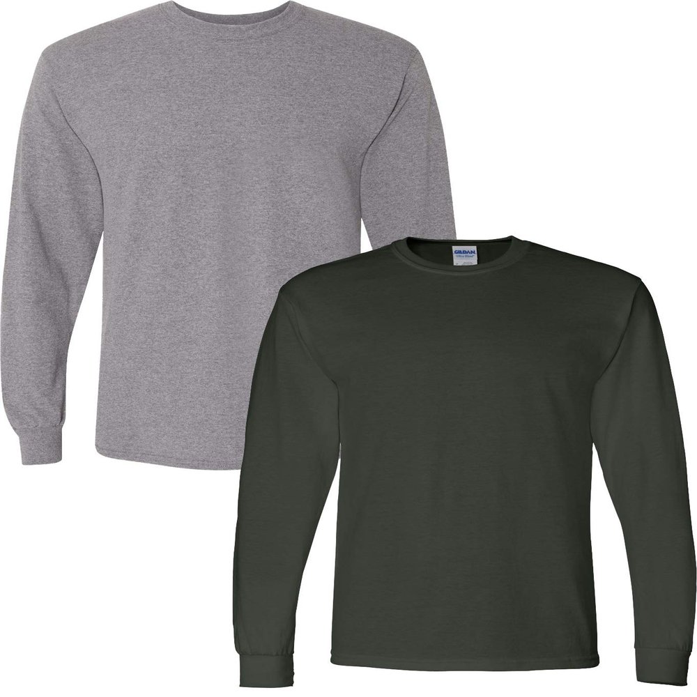 Gildan Men's DryBlend Adult Long Sleeve T-Shirt, 2-Pack