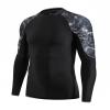 HUGE SPORTS Men's Rash Guard Long Sleeves UPF 50+ UV Sun Protection Quick Drying Splice Compression Swim Shirts view 1