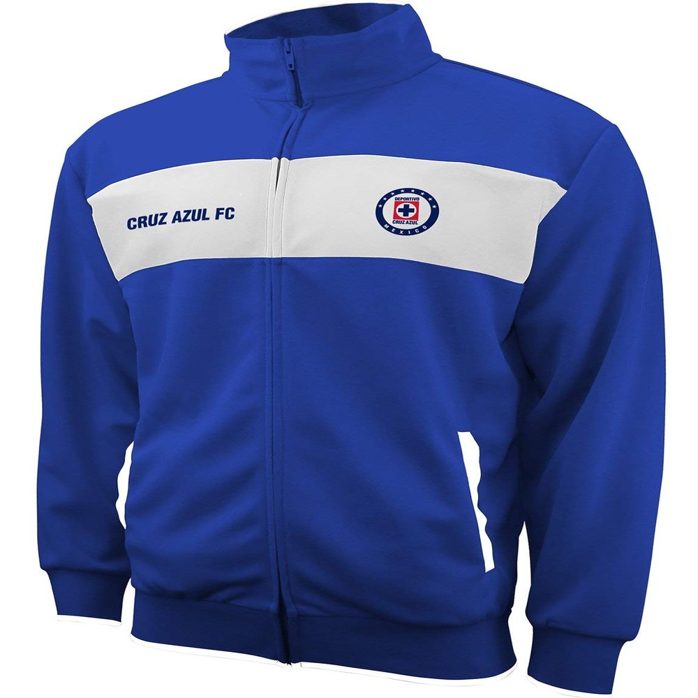 Icon Sports Cruz Azul Soccer Track Jacket Officially Licensed Unisex Zip-Up Outerwear Blue M