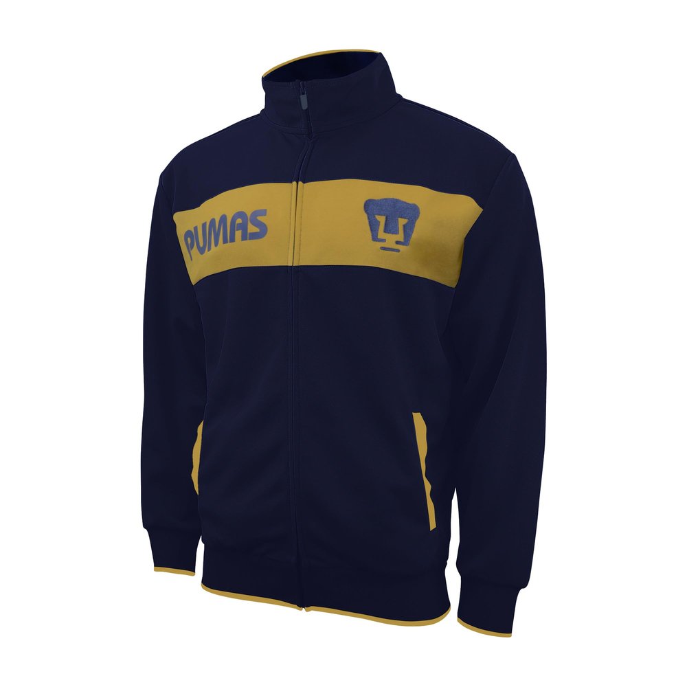 Icon Sports Pumas UNAM Soccer Track Jacket Officially Licensed Unisex Zip-Up Outerwear Navy XXL