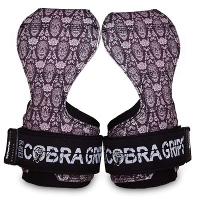 Cobra Grips PRO Weight Lifting Gloves Heavy Duty Straps Alternative Power Lifting Hooks Best for Deadlifts Adjustable Neoprene Padded Wrist Wraps Support Bodybuilding (PRO Skull)