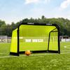 FORZA Aluminum POD Soccer Goals | PRO ALU50 Folding Soccer Goal - Fold-Away & Freestanding Target Goals - x4 Sizes and x9 Colors (Yellow, 4ft x 2.5ft) view 1
