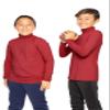 Boy's Oh So Soft Turtleneck Red Small view 2