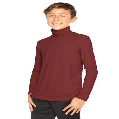 Boy's Oh So Soft Turtleneck Burgundy Medium