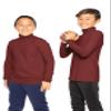 Boy's Oh So Soft Turtleneck Burgundy Medium view 2