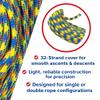 Teufelberger drenaLINE Climbing Rope  32-Strand Polyester Arborist Rope (11.8mm x 200ft, BlueOrangeYellow) view 2