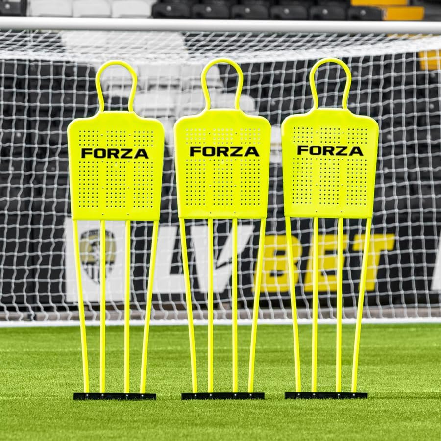 NWS Forza Soccer Free Kick Training Mannequin [Mini/Junior/Senior] | Durable PVC Soccer Dummies with Steel Ground Spikes - Optional Carry Bag