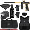 Action Village Empire Mini GS TP Level 2 Protector Paintball Gun Package Kit (Dust Black/Dust Gold, Glove Size: Large/X-Large)