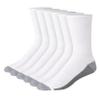Hanes mens Hanes Men's Socks, 6-pair Pack Max Cushion Crew, White/Grey Foot Bottom, 6 12 US view 1