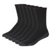 Hanes Mens Max Cushioned Socks, Moisture-wicking With Odor Control, 6-pack B&T ComfortTop White Crew, Black/Grey Foot Bottom - 6 Pack, 12-14 US view 1