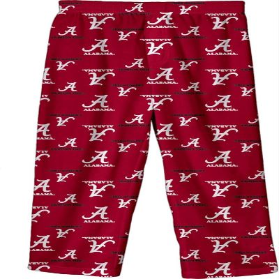 Alabama Crimson Tide Youth All Over Team Logo Pajama Pants (10-12)