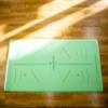 Jiaren Yoga Professional Yoga Mat w/ Alignment Lines - Non-Slip , Shock Absorbing & - 1/4 inches Thick Exercise & Fitness Mat - Green , Large view 1