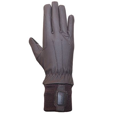Taj Winter Ladies Synthetic Leather Equestrian Horse Riding Gloves, Brown sz 5 x-Small