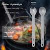 Tibest Titanium Spork Long Handle, Ultra Lightweight Camping Utensil for Backpacking Camping, Hiking, Outdoors view 3