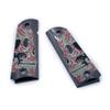 Custom Colt 1911 Grips Full Size Metal Skull with Soft Enamel Black Plated 45/38 Super Commander view 3