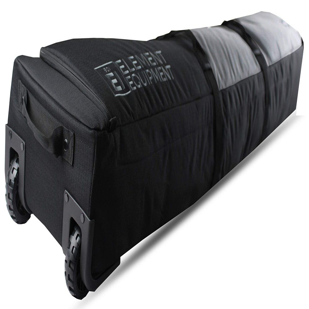 Element Equipment Wheeled Padded Snowboard Bag Ultimate Double - Premium High End Double Roller Travel Bag 177 Grey Ripstop