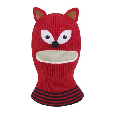 Cartoon Winter Hats Ski Cap for Girls Boys Windproof Fleece Lined Trapper Hat with Earflap Face Warmer (Fox Red, for Kids 2-5 Y)