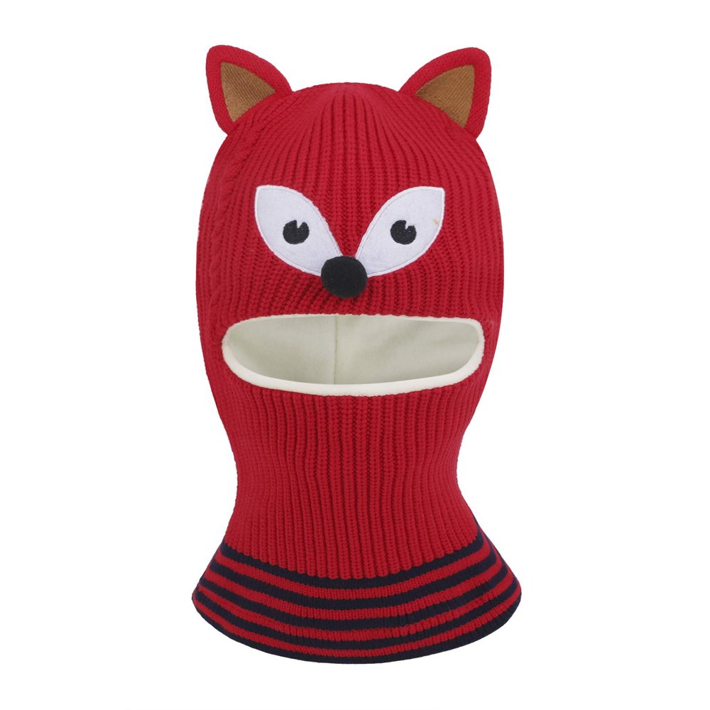 Cartoon Winter Hats Ski Cap for Girls Boys Windproof Fleece Lined Trapper Hat with Earflap Face Warmer (Fox Red, for Kids 2-5 Y)
