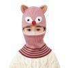 Cartoon Winter Hats Ski Cap for Girls Boys Windproof Fleece Lined Trapper Hat with Earflap Face Warmer (Fox Pink, for Kids 2-5 Y) view 2
