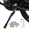 LEICHTEN Bike Kickstand for 16-20 Inch Wheel Bicycle, Adjustable Bicycle Kickstand for Kids Bike, Center Mount Aluminum Alloy Kids Bikes Kickstand for Sports Bike, Mountain Bike, Road Bicycle (Black) view 1